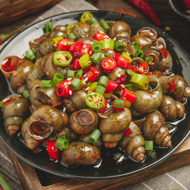 湖南特色香辣口味田螺炒嗦螺螺500g加热即食泥螺