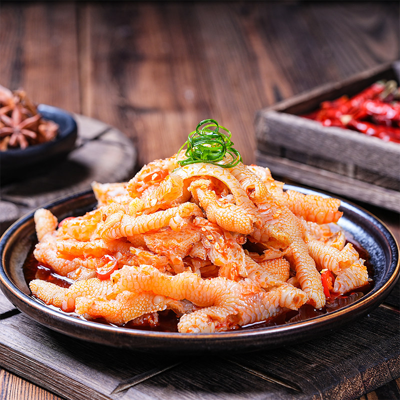 九味凤爪四川脱骨去骨鸡爪酒店饭店餐饮ktv鸡肉零食