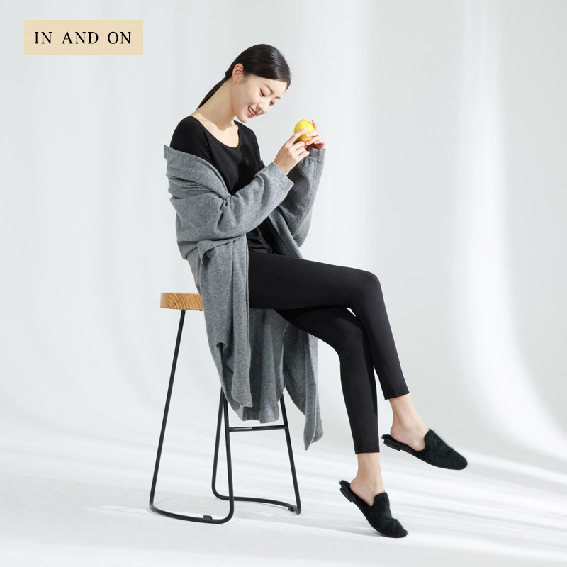 inandon德国轻奢女装新款冬季羊绒蛋白保暖套装