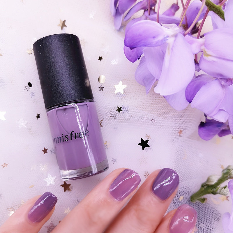 innisfree悦诗风吟指甲油秘密花园香芋马卡龙紫色显白磨砂指甲彩妆