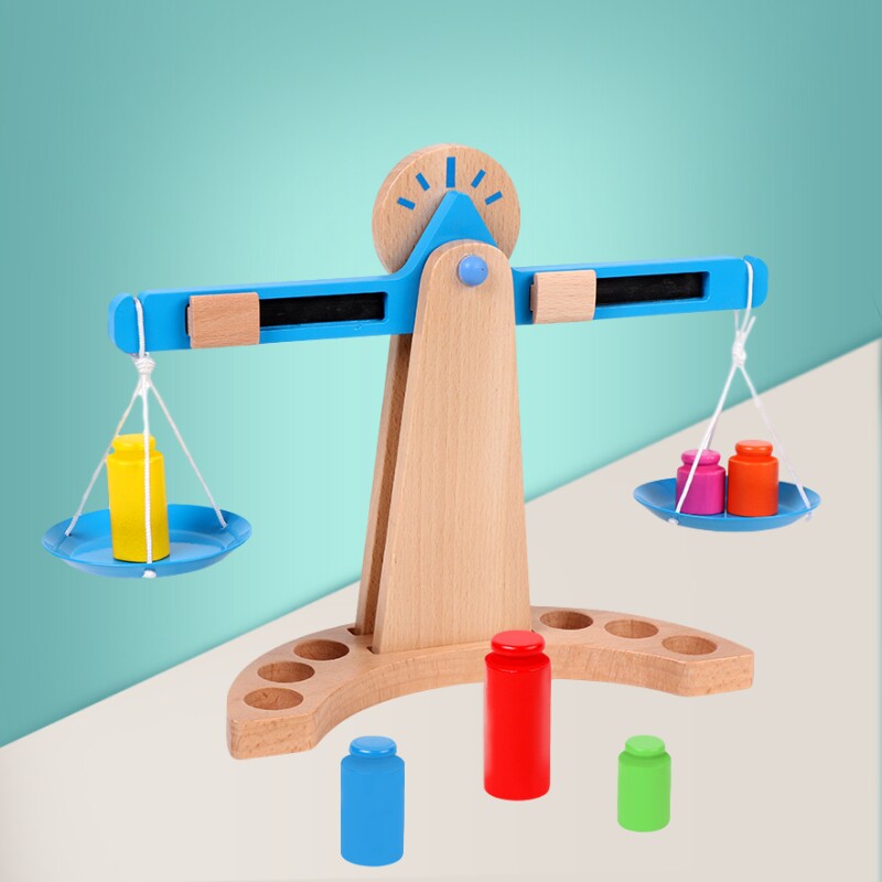 天平儿童教具蒙氏梭利早教木制蒙特数字玩具早教教具