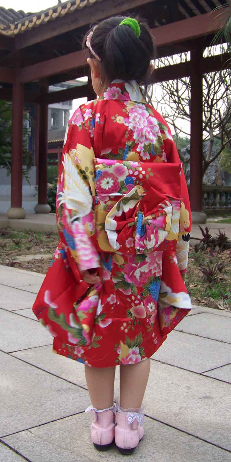 女童儿童 和服大和族服 短款儿童和服日本民族服装樱花正装表演服