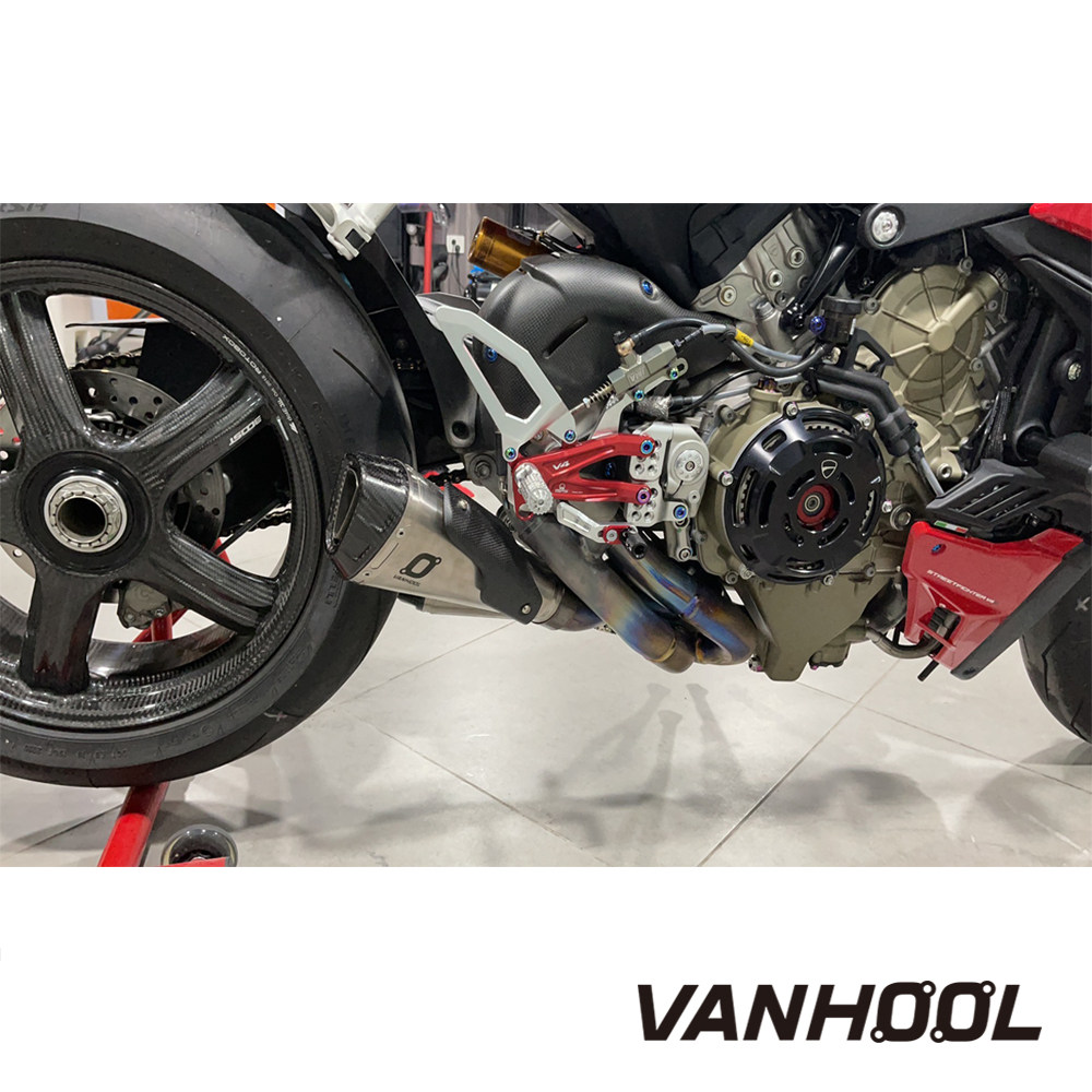 排气管vanhool万虎2018杜卡迪v4钛合金摩托车改装破解摩托车排气管