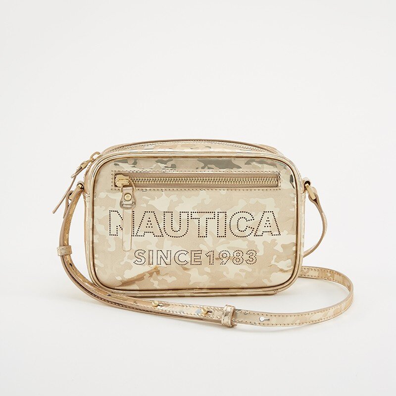 nautica诺帝卡女士迷彩亮面单肩斜挎相机包原929元通用款女包