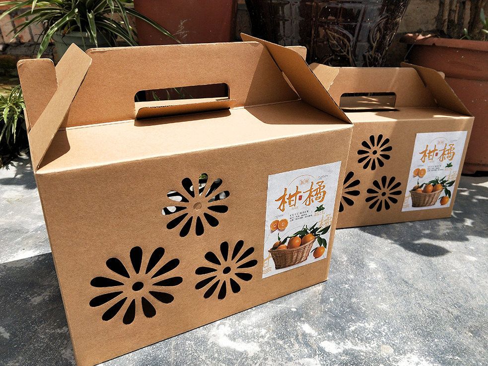 礼品盒精品柑橘包装盒芦柑手提礼盒通用3斤5斤包装纸箱