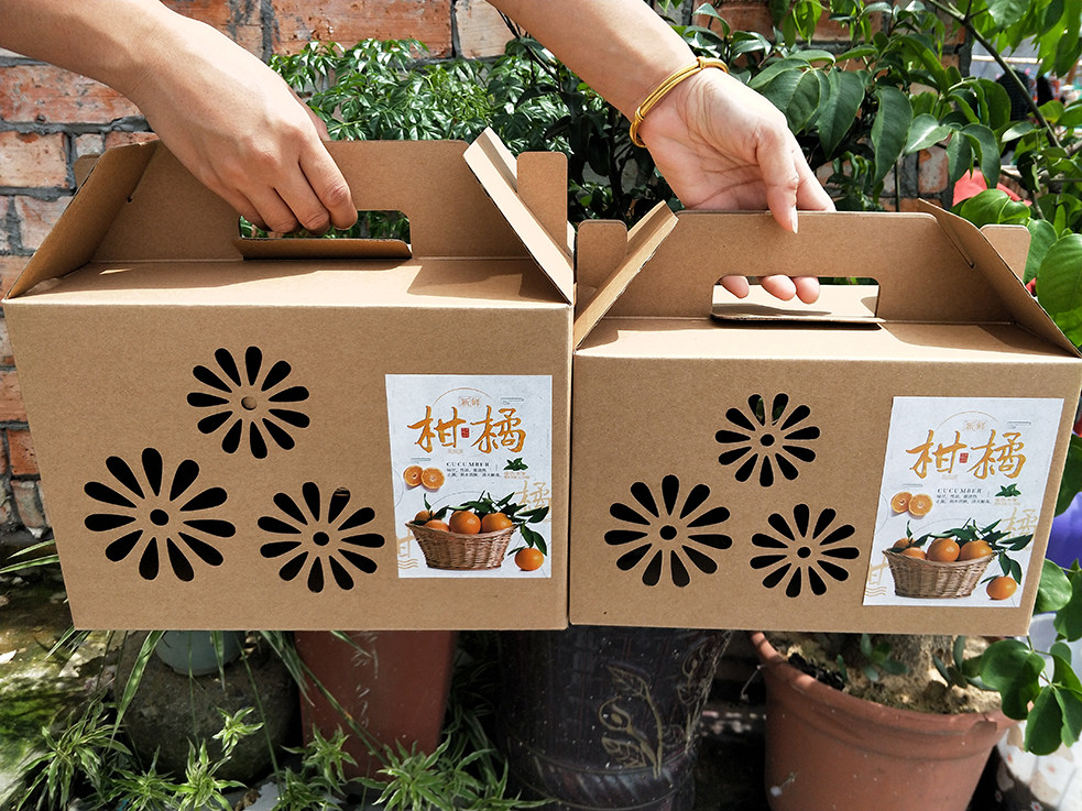 礼品盒精品柑橘包装盒芦柑手提礼盒通用3斤5斤包装纸箱