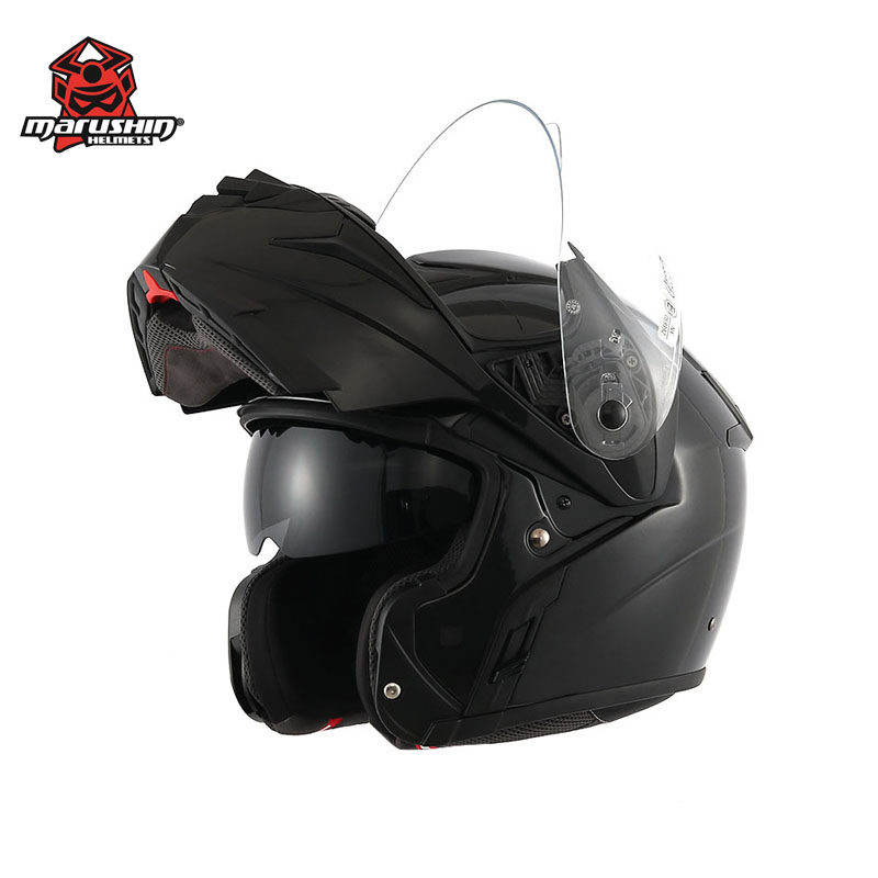 马鲁申新款玻璃钢拉力镜片竞技揭面marushin摩托车轻量摩托车头盔