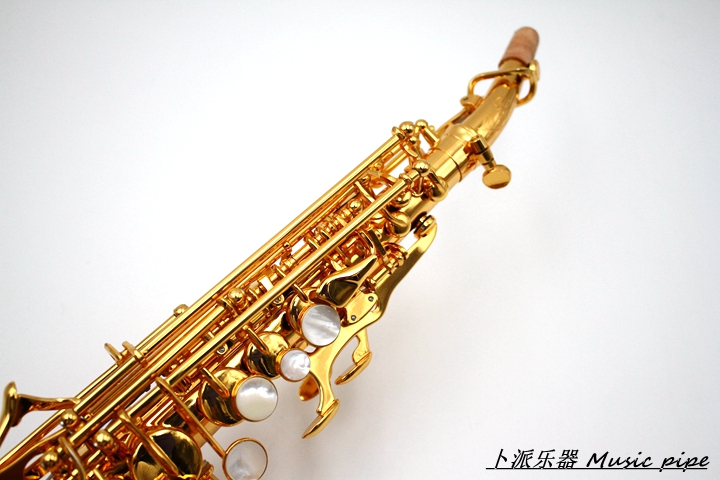 卜派亲测古派musicpipe高音弯管萨克斯24k金表面萨克斯风