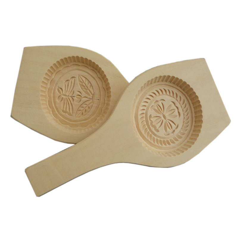 家用印子耙模具木质做圆饼南瓜米果糕粑粑叶贴印玛糍耙印月饼模磨