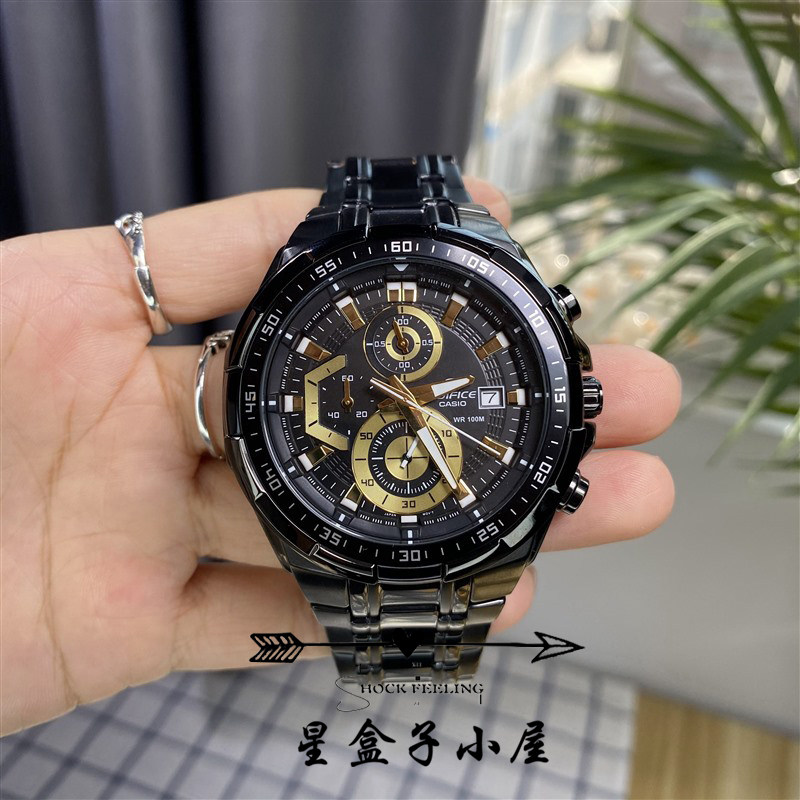 卡西欧赛车码表edifice金属系列ef558d1aefr539bk1a539d1a日韩腕表