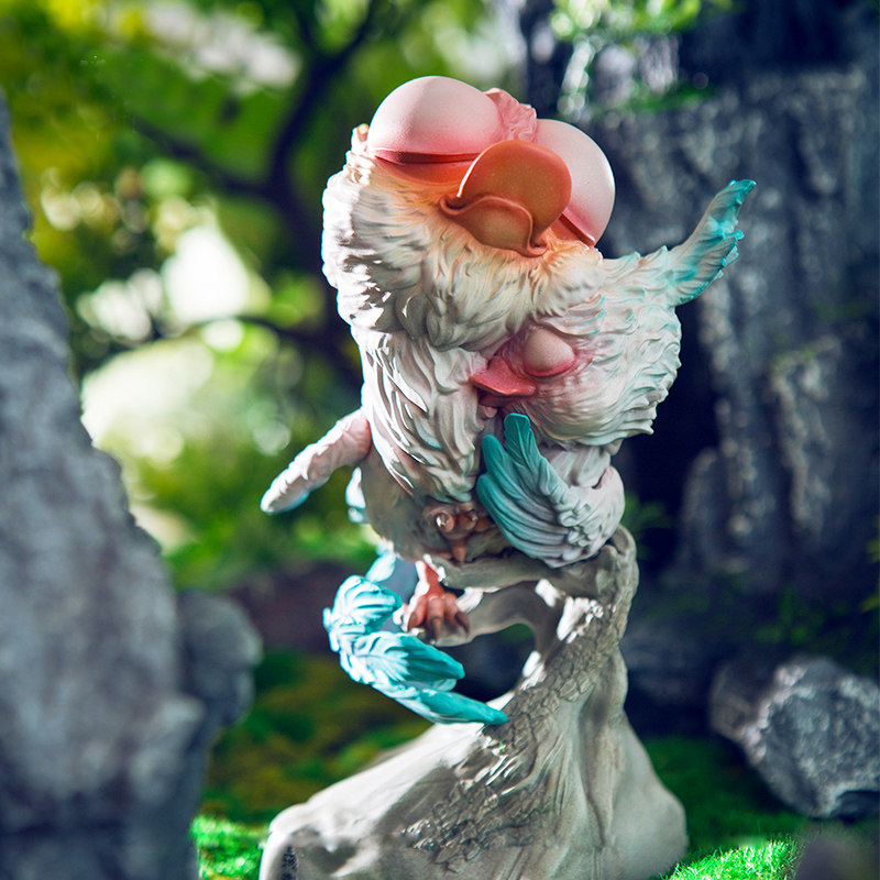 山海经蛮蛮比翼鸟中国风家居玄关吉祥新婚情侣手办