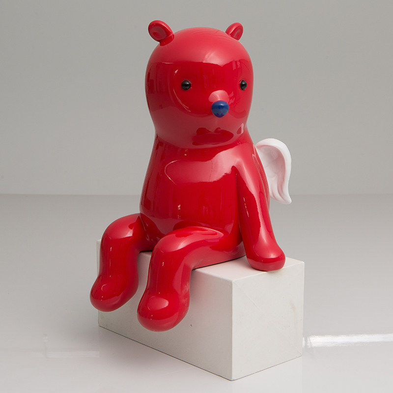 张占占pupu红色小熊艺术家设计师装饰装饰工艺工艺品桌面摆件