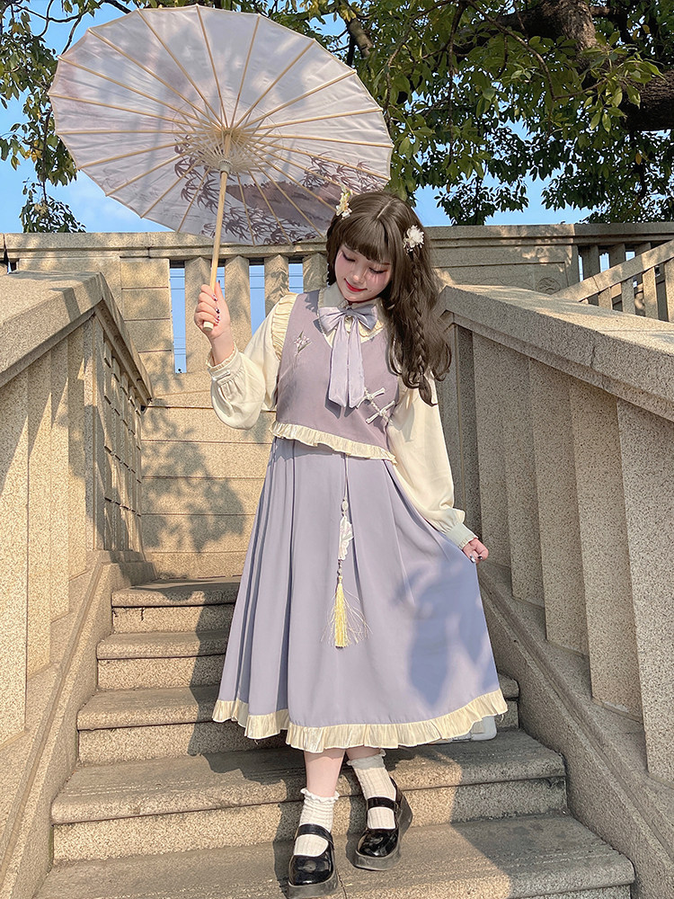 套装硬糖大码原创设计过年衣服拜年裙民国风大码女装