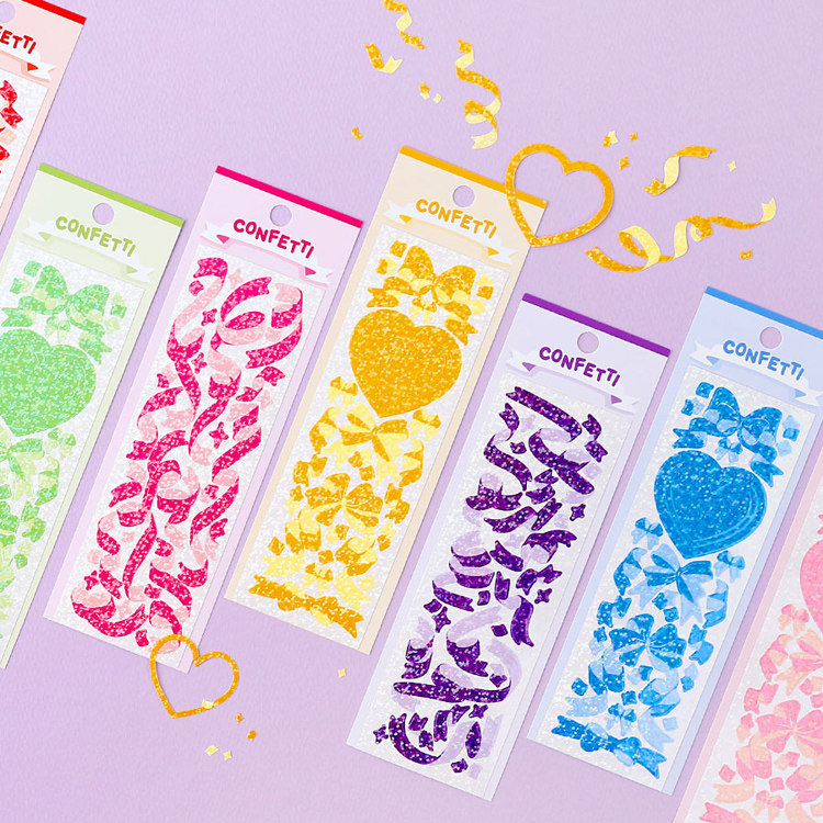 韩国wannathis闪粉蝴蝶结丝带贴纸手账日记追星小卡贴纸