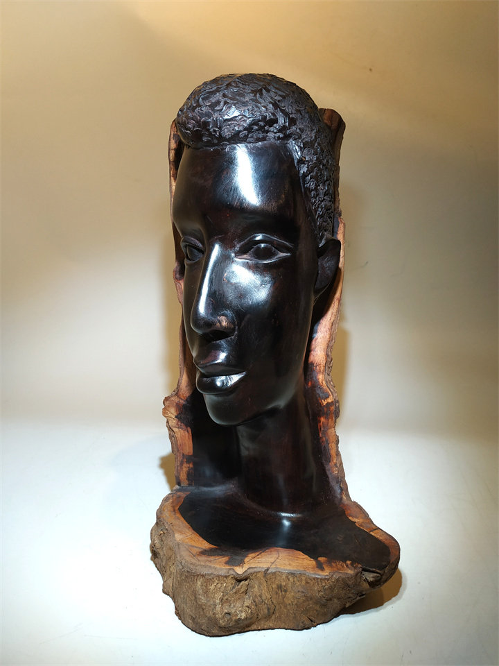 非洲木雕摆件人像酋长家居会所样板简约现代木雕