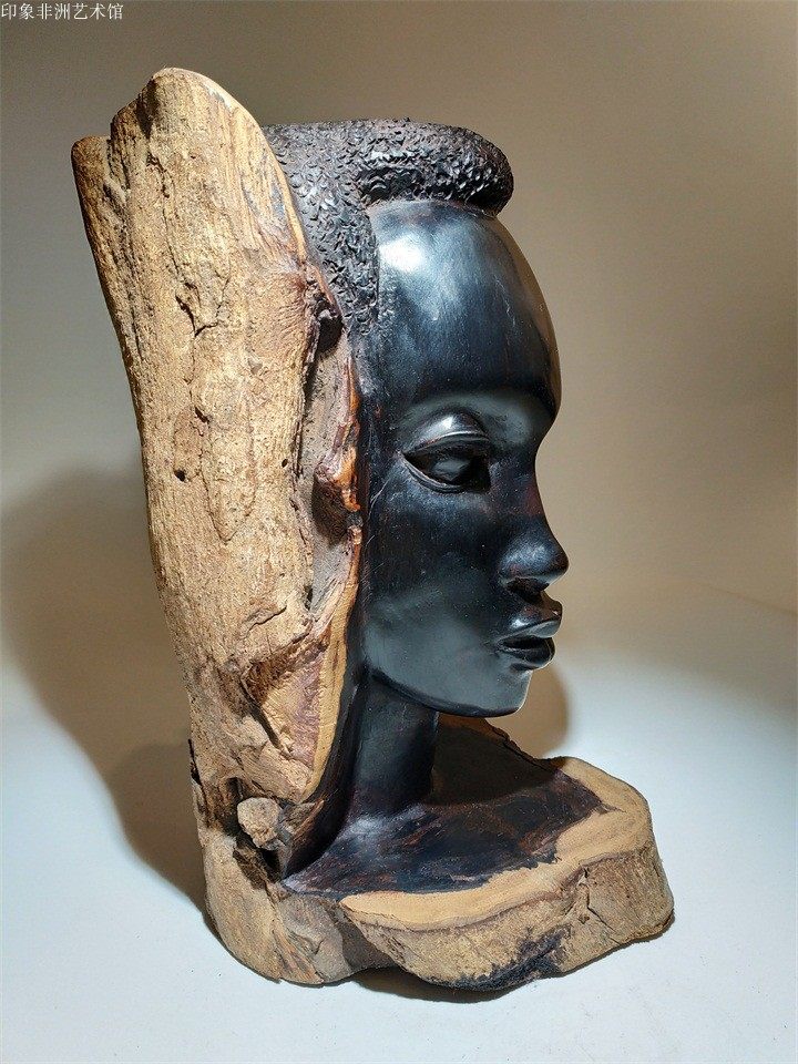 非洲黑木木雕原装进口人像酋长乌木手工肯尼亚家装木雕