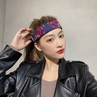 异域风情嘻哈头巾少数民族头饰街舞运动吸汗纯棉发带人大方巾发饰