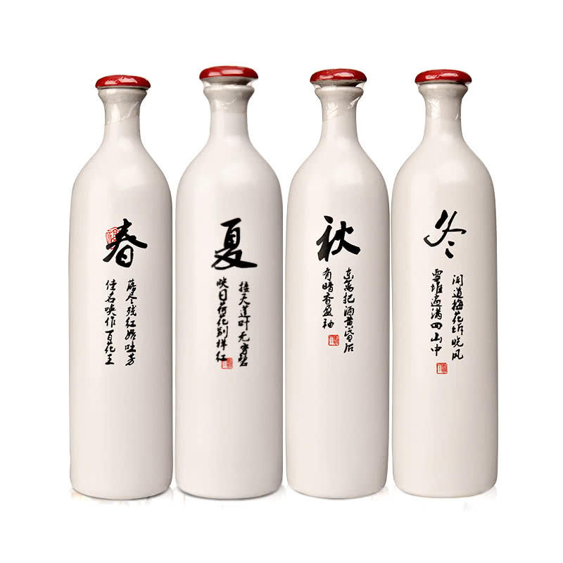 酒仙52度白水杜康春夏秋冬500ml陕西浓香香型优级白酒