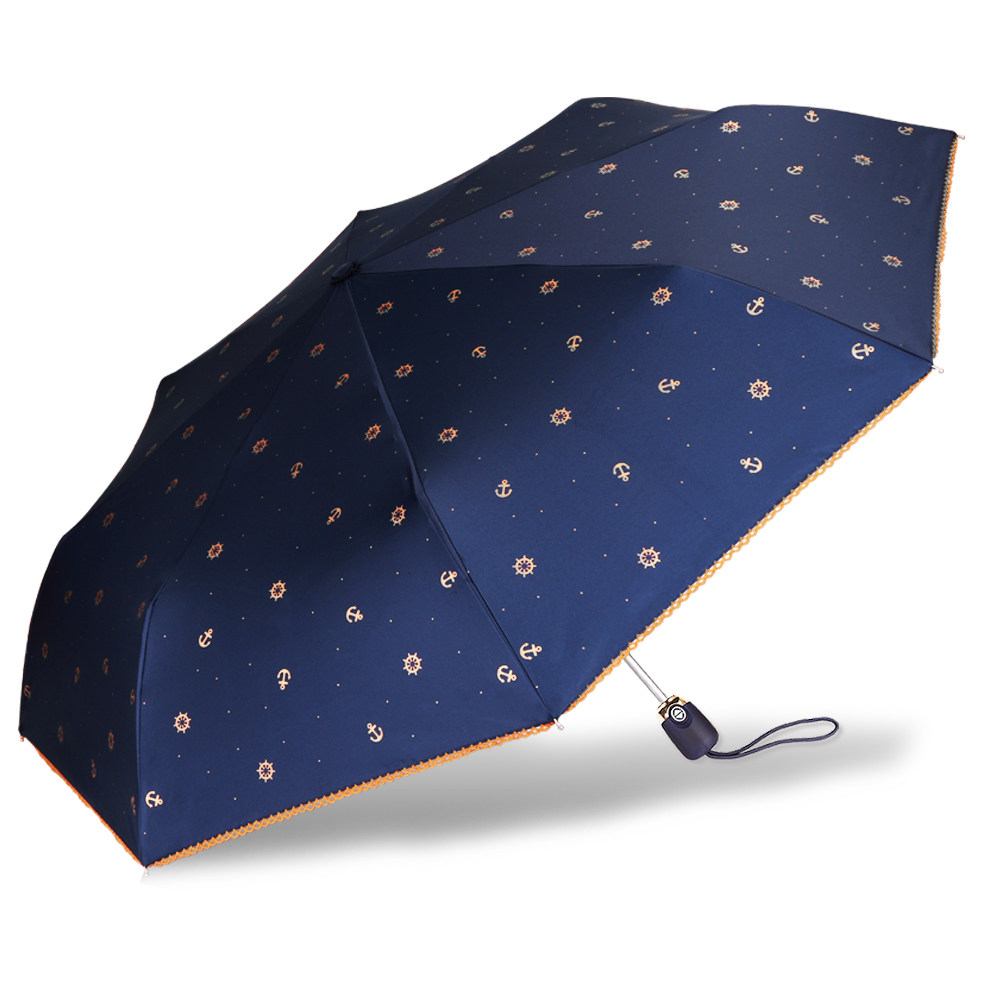 全自动雨伞小清新黑胶防紫外线折叠防晒遮阳太阳伞成人伞