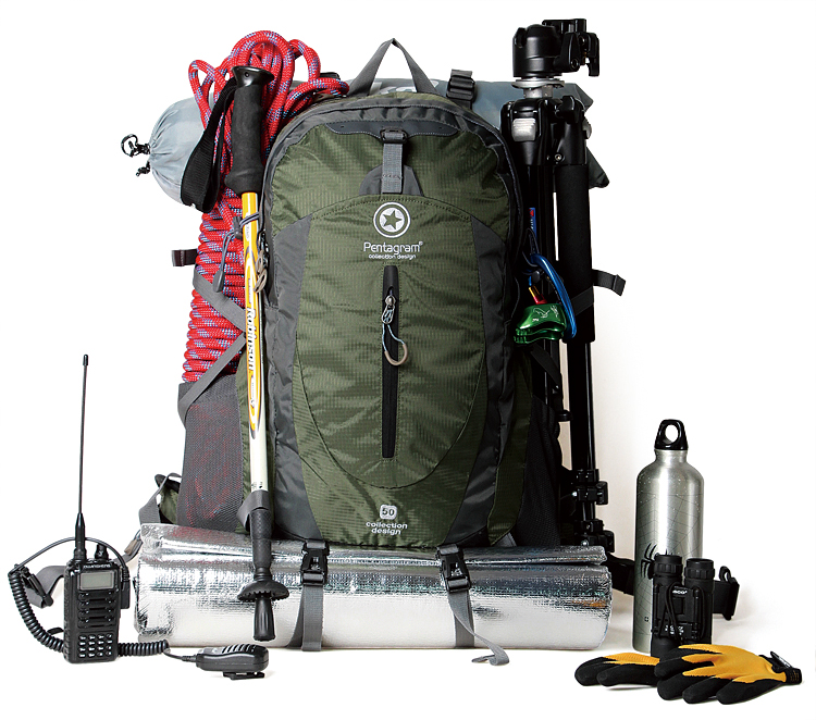 背包包邮pentagram五角星3550l泼水登山包旅行双肩骑行双肩背包