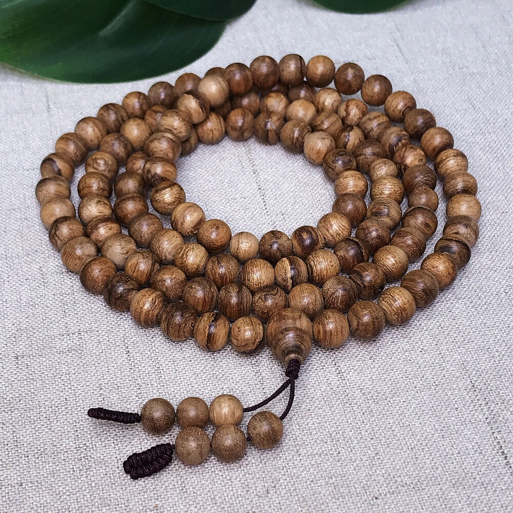 香苑印尼马泥涝密油黑斑19克8mm108沉香手串念珠沉香