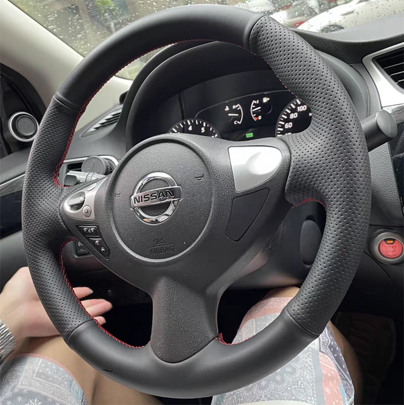 1619款日产新轩逸方向盘真皮202122款轩逸经典把套手缝方向盘套