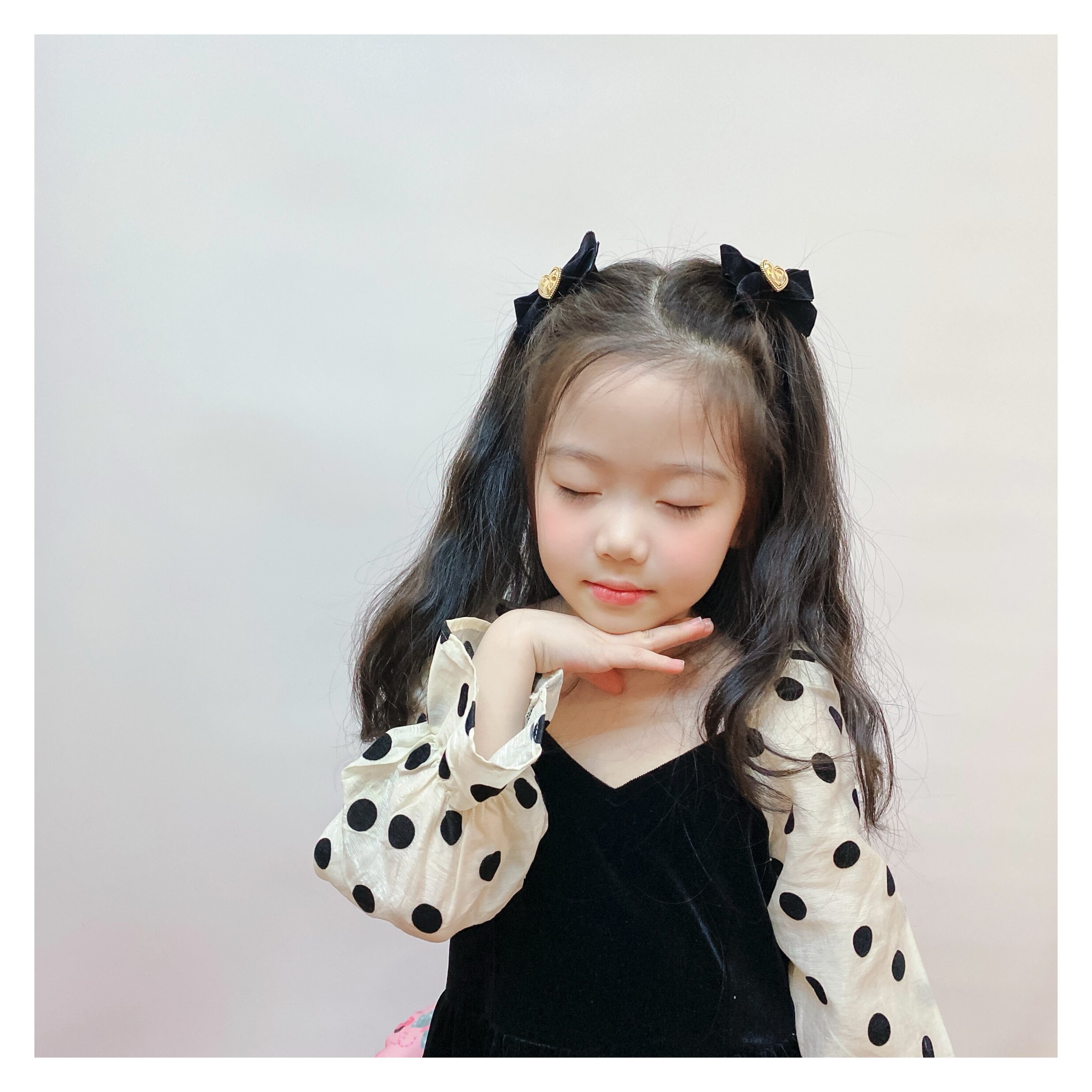 复古爱心蝴蝶结丝绒发圈儿童韩版时尚宝宝皮筋头饰女童发夹