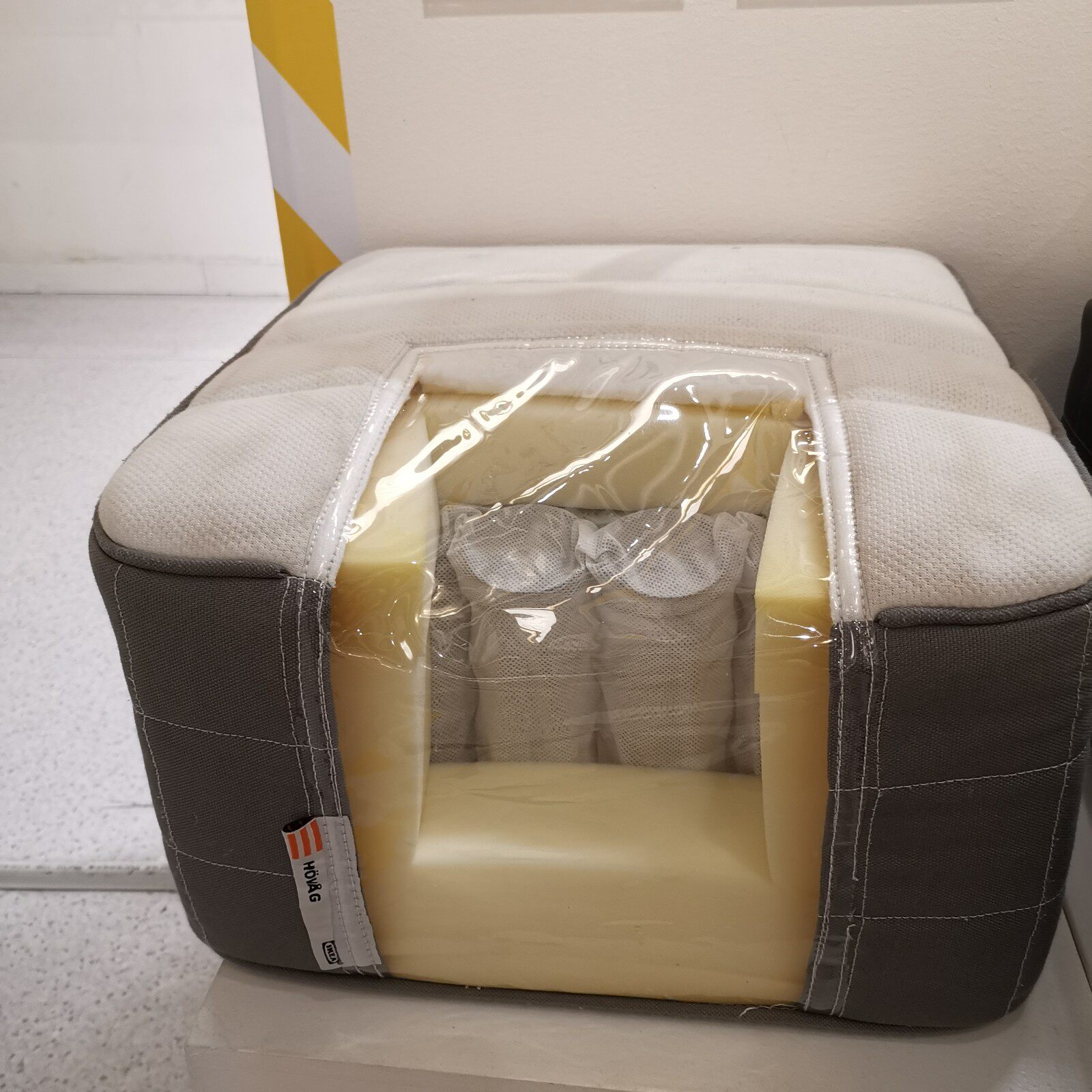 宜家卧室弹簧床垫海沃格袋装独立弹簧床垫硬型中等硬度深灰色