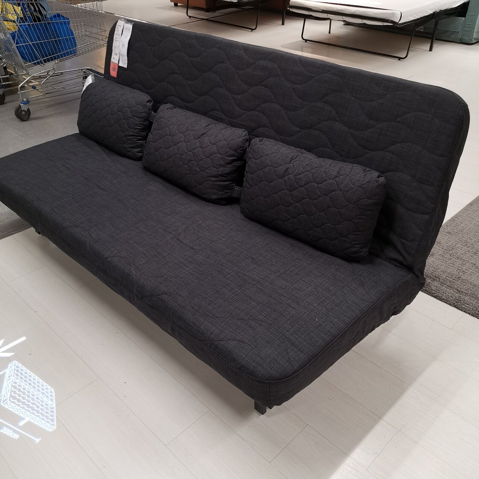 60北欧宜家努汉姆三人沙发床简约客厅可折叠多功能沙发床国内代购