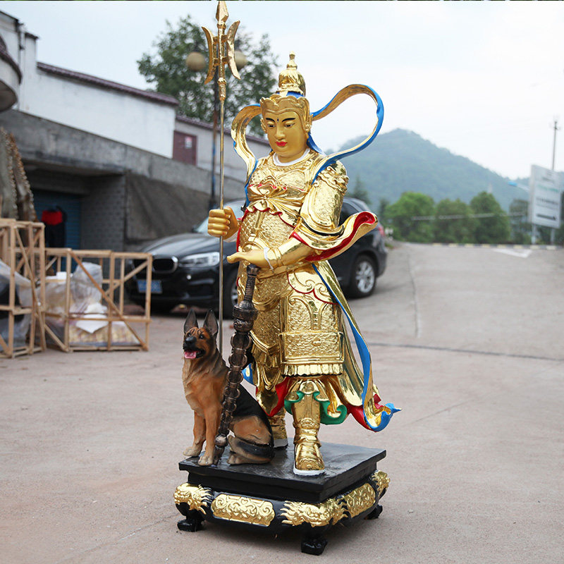 二郎神佛像寺庙神像杨戬摆件居家供奉1米6站摆件