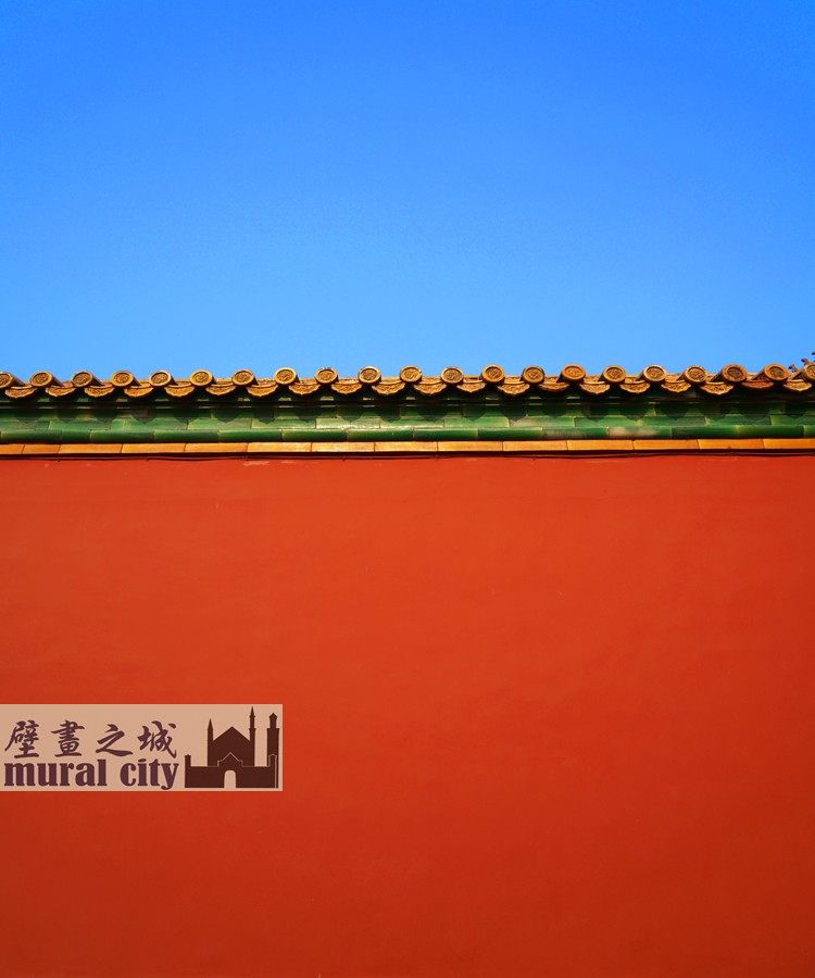 中国红墙纸故宫红宫殿摄影拍照壁纸中式宫墙复古餐厅饭店背景壁画