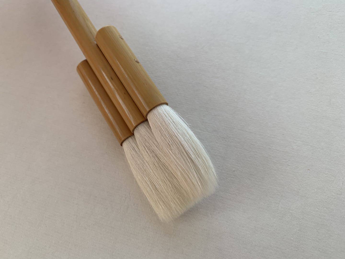 毛笔纯羊羊毛排刷笔三连板刷底纹背景水彩初学者毛笔