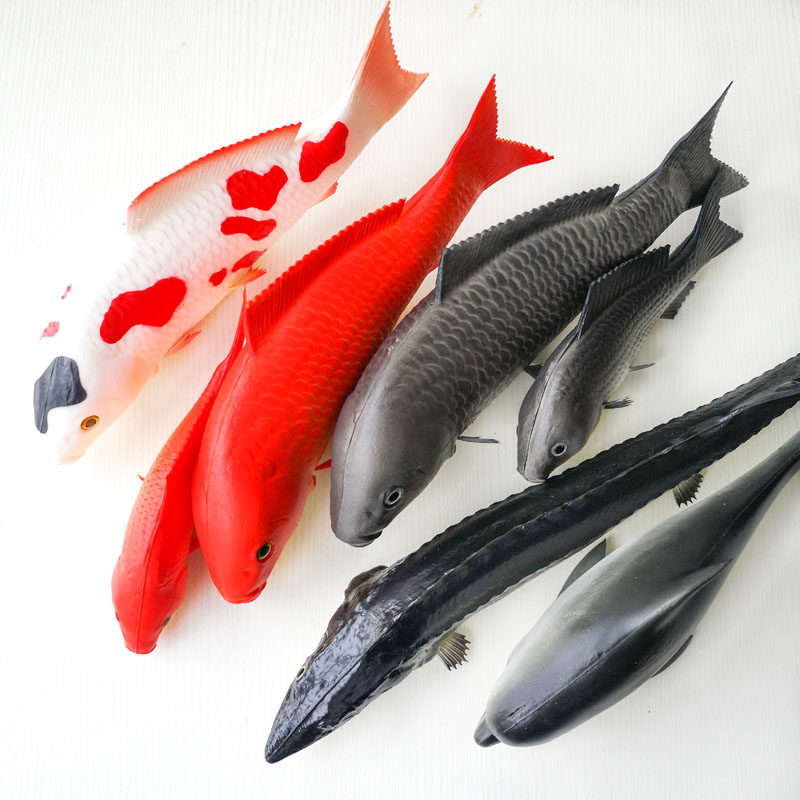 仿真鱼假鱼鲤鱼锦鲤海豚模型 lmdec高仿真蔬果pu鱼餐厅厨房装饰品