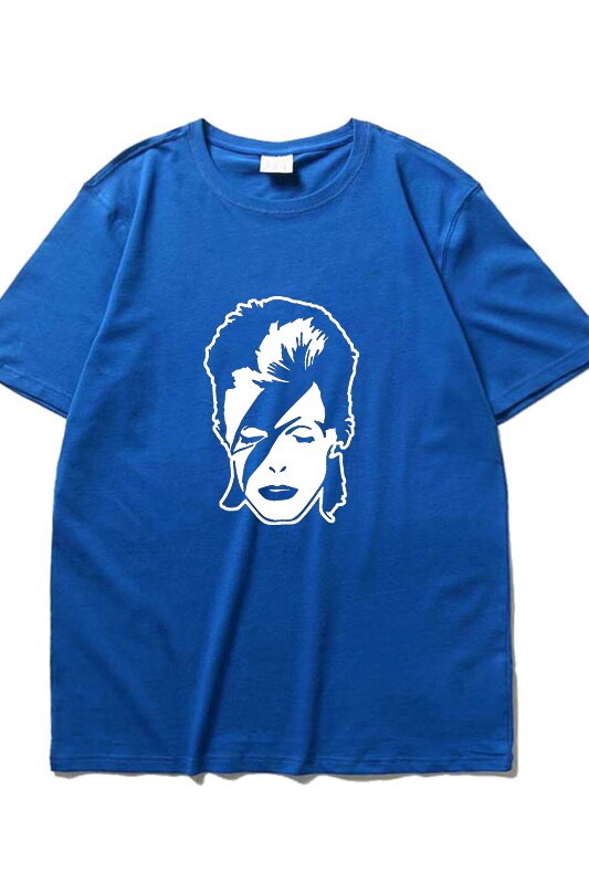 davidbowie大卫鲍伊华丽摇滚男女复古手工做旧欧美风t恤