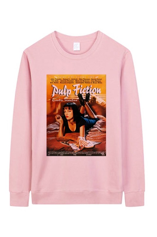 昆汀影迷低俗小说pulpfiction经典海报印花卫衣