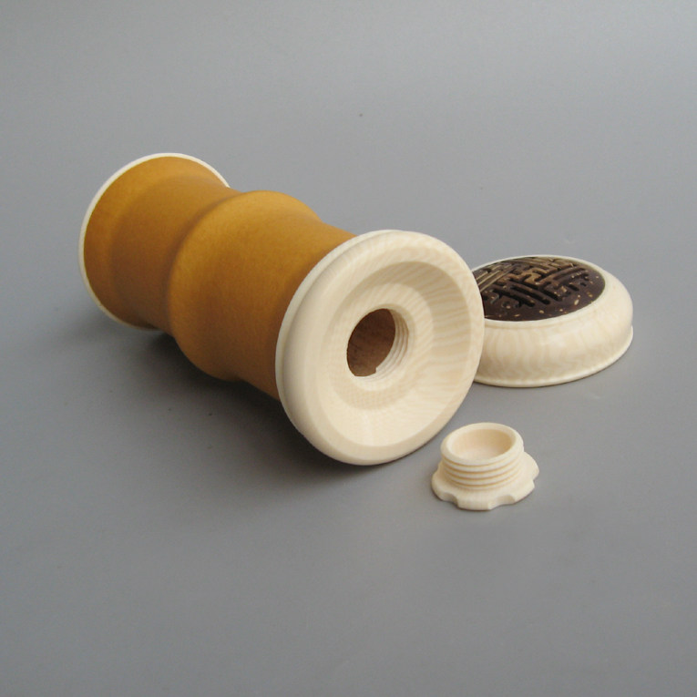 实物拍摄精品品范制竹葫芦仿牙七星口盖带屉葫芦