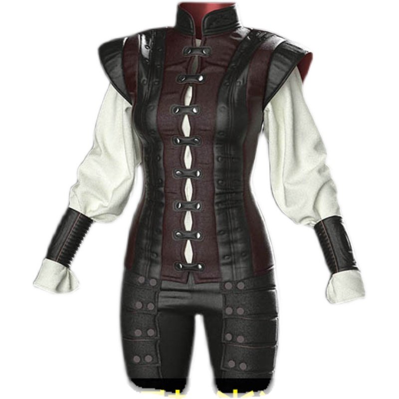 marvelousdesigner女士幻想游戏设计服装刺客皮衣md设计素材