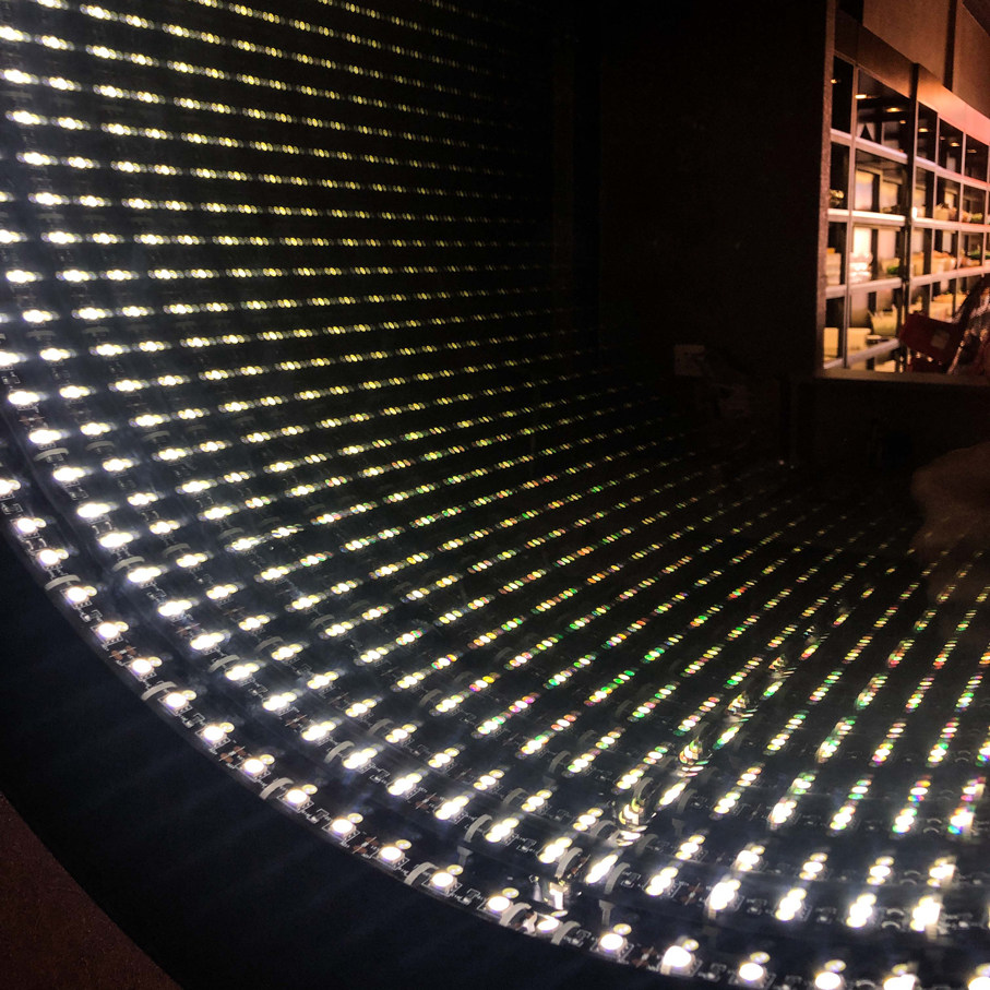 现代简约无限镜灯镜子光影深邃时光隧道卧室半透镜前灯