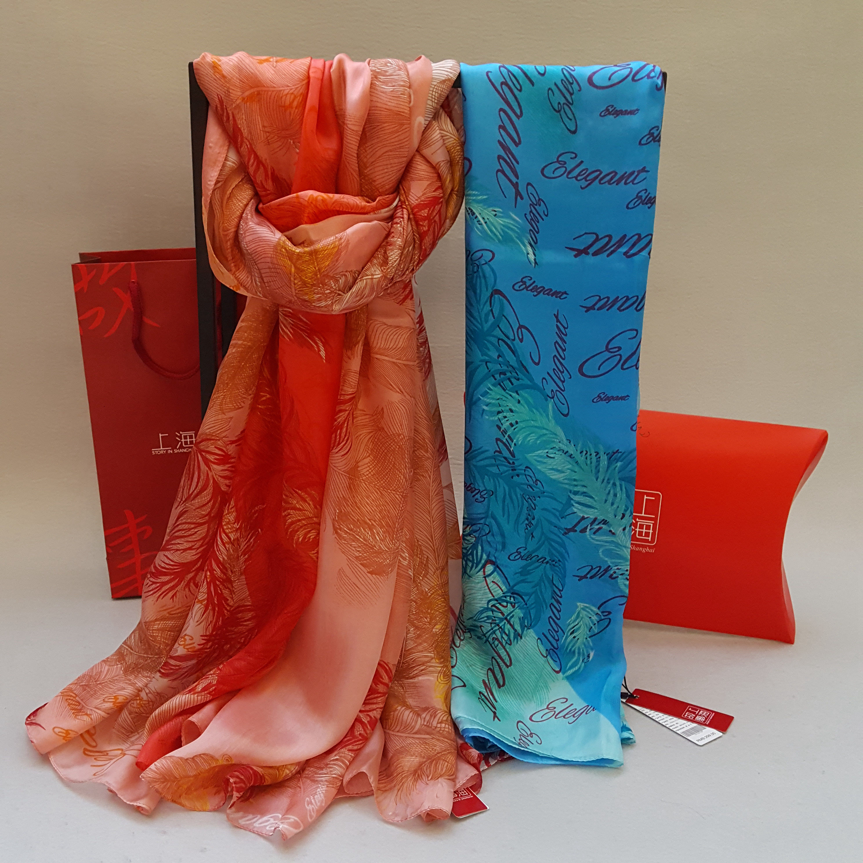 包邮杭州绚美围巾丝绸长款上海故事加大秋冬洋纺围巾