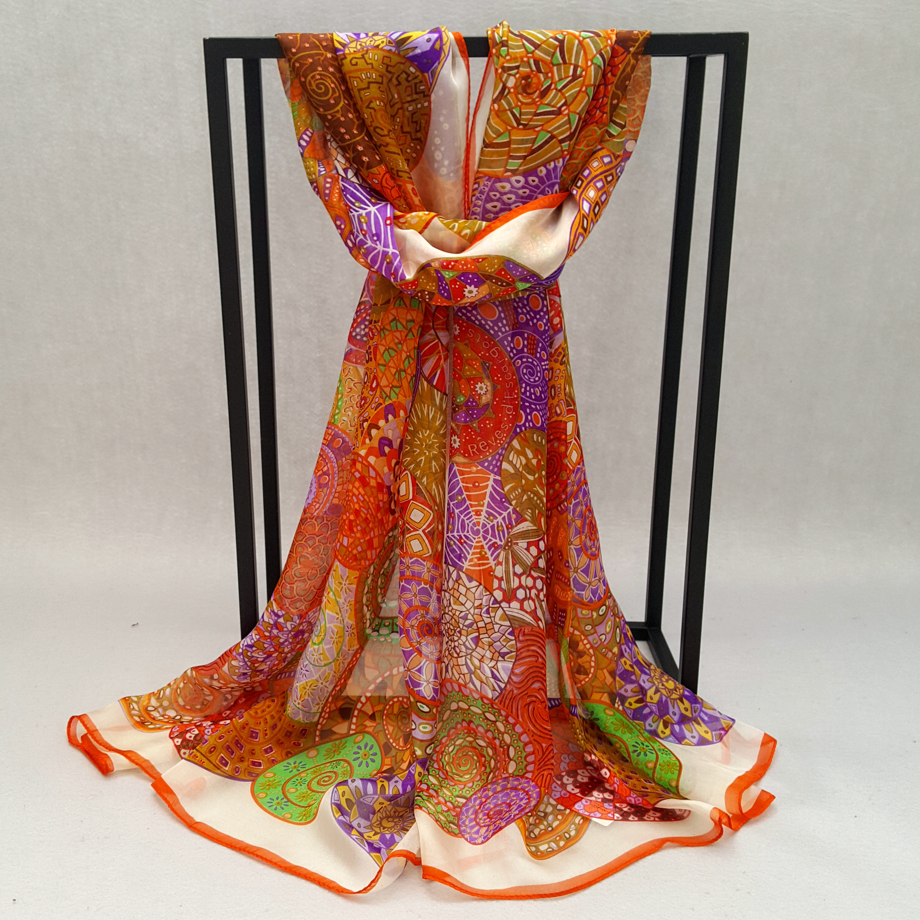 包邮上海故事桑蚕丝长款雪纺真丝巾春秋杭州丝绸围巾披肩女小天穹