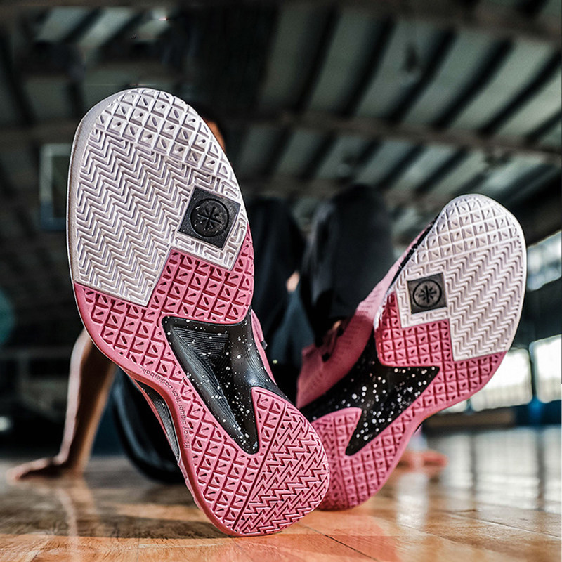 李宁队尚6封锁篮球鞋男新款一体织透气高帮专业比赛球鞋 abap057