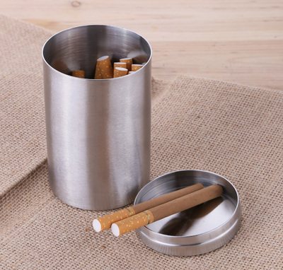 高档男士50支创意不锈钢大容量卷烟密封烟丝罐香烟筒烟盒 原价19元
