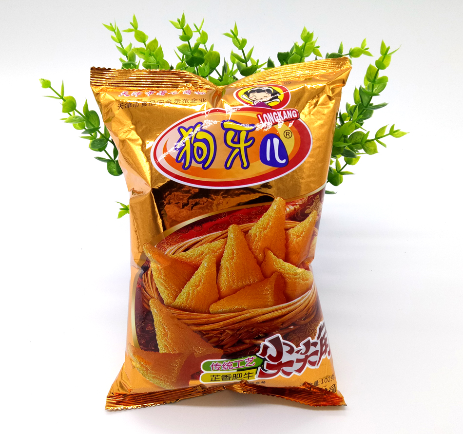 10袋包邮狗牙儿尖尖角童年怀旧办公室膨化食品