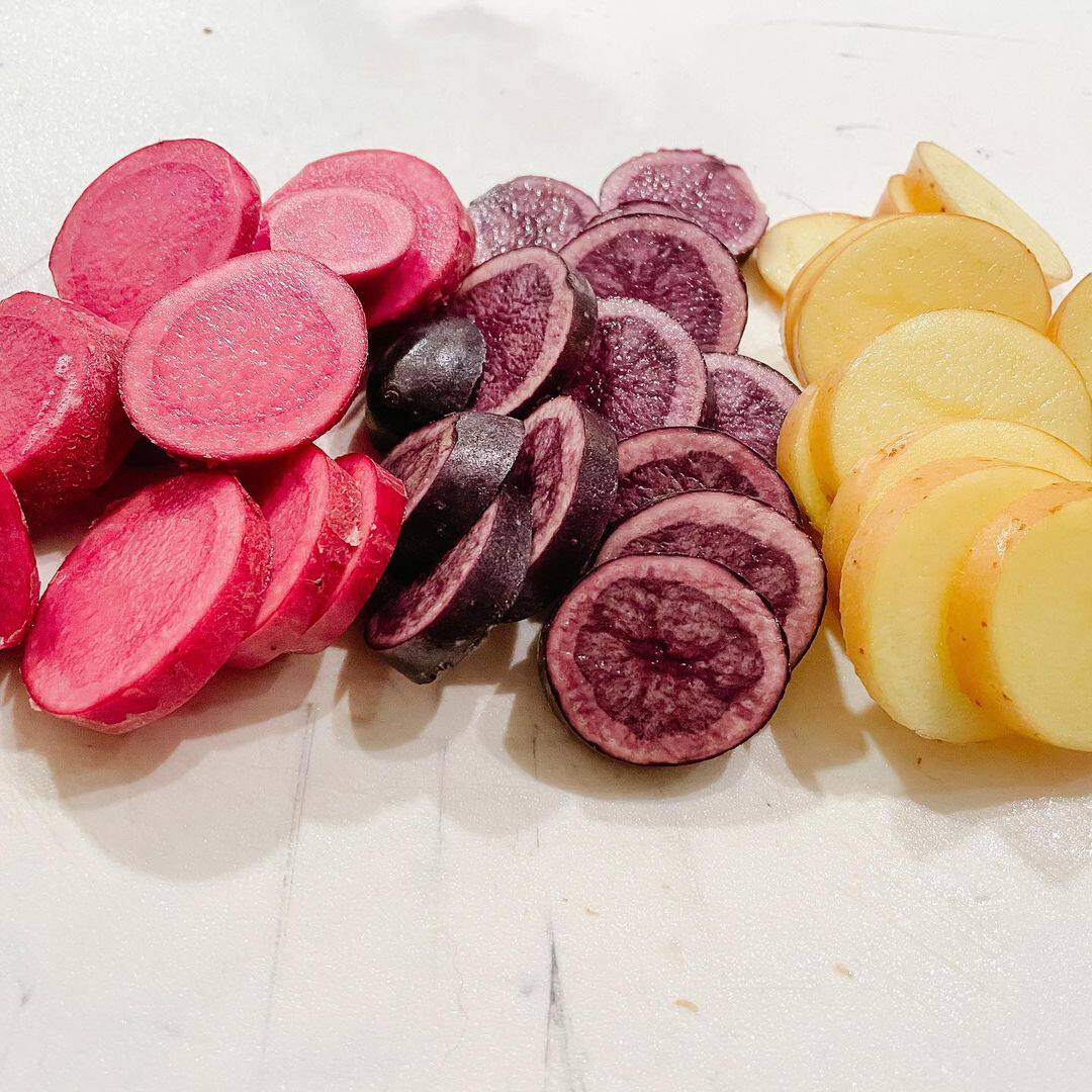 种子猎人秘鲁黑皮五彩土豆马铃薯紫红红蓝黑美人家庭园艺种子