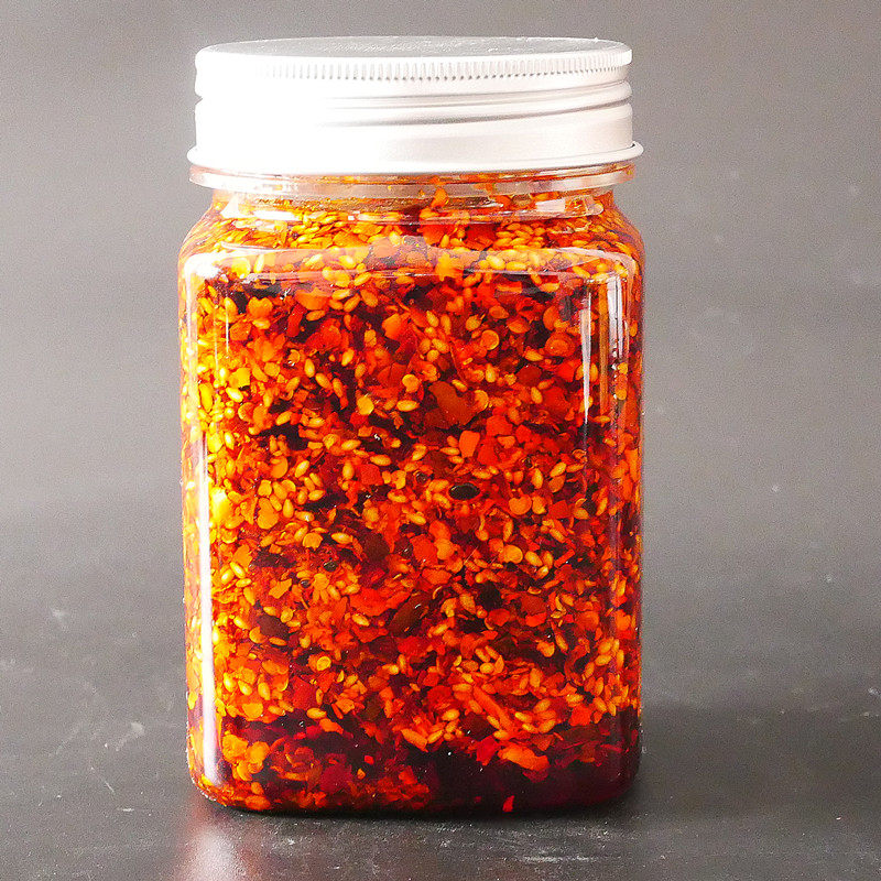 云南饵丝佐料辣椒油花生油大蒜350g瓶装德宏傣家辣椒粉料