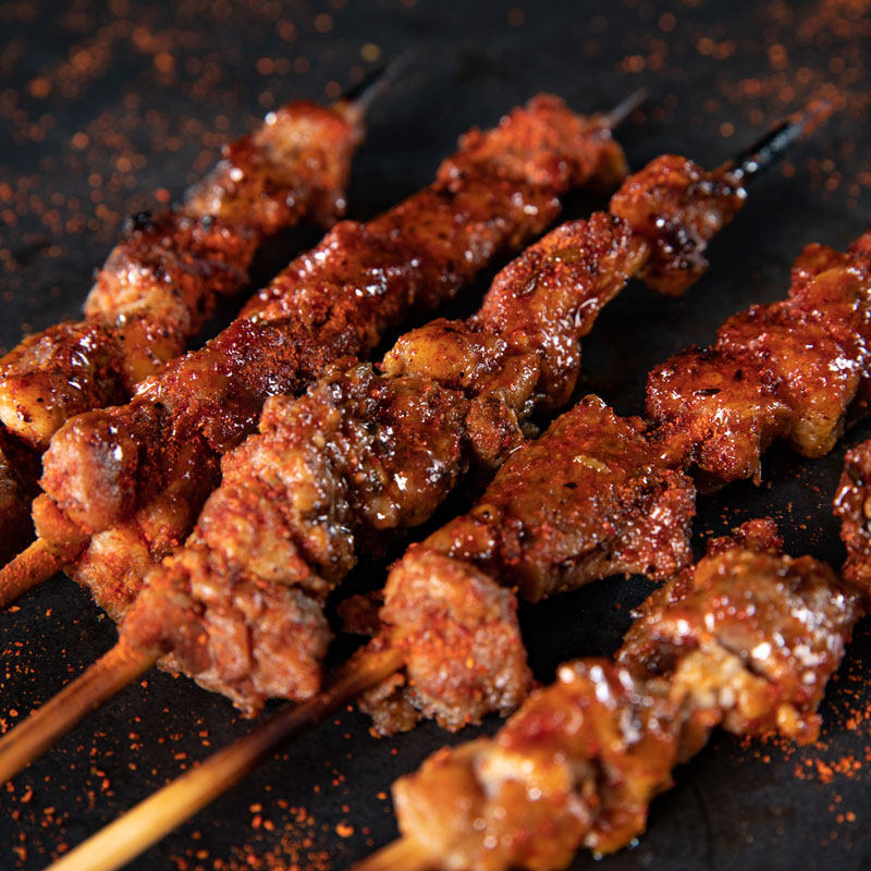新鲜羊肉串烧烤食材半成品64串盐池滩羔羊肉现杀生羊肉