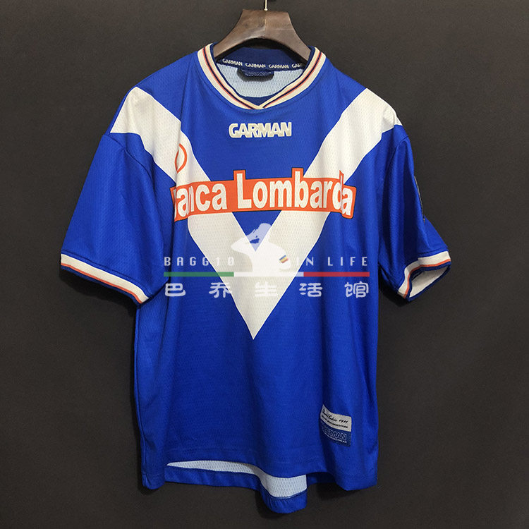 2001赛季意甲经典足球球衣布雷西亚内拉签名球员足球服