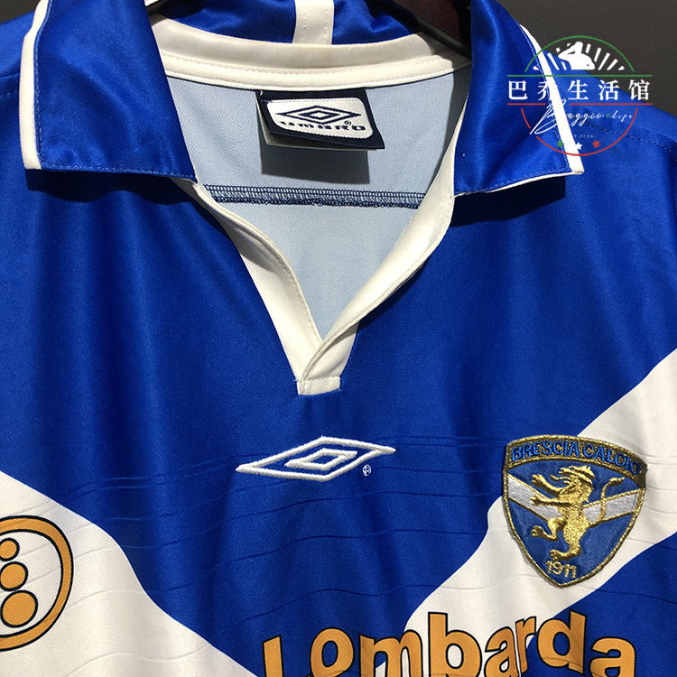 20032004布雷西亚意甲经典足球球衣队服球员巴乔足球服