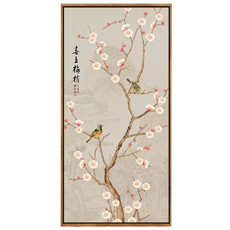 新中式玄关装饰画竖版走廊过道进门入户壁画客厅餐厅墙面挂画玄幻