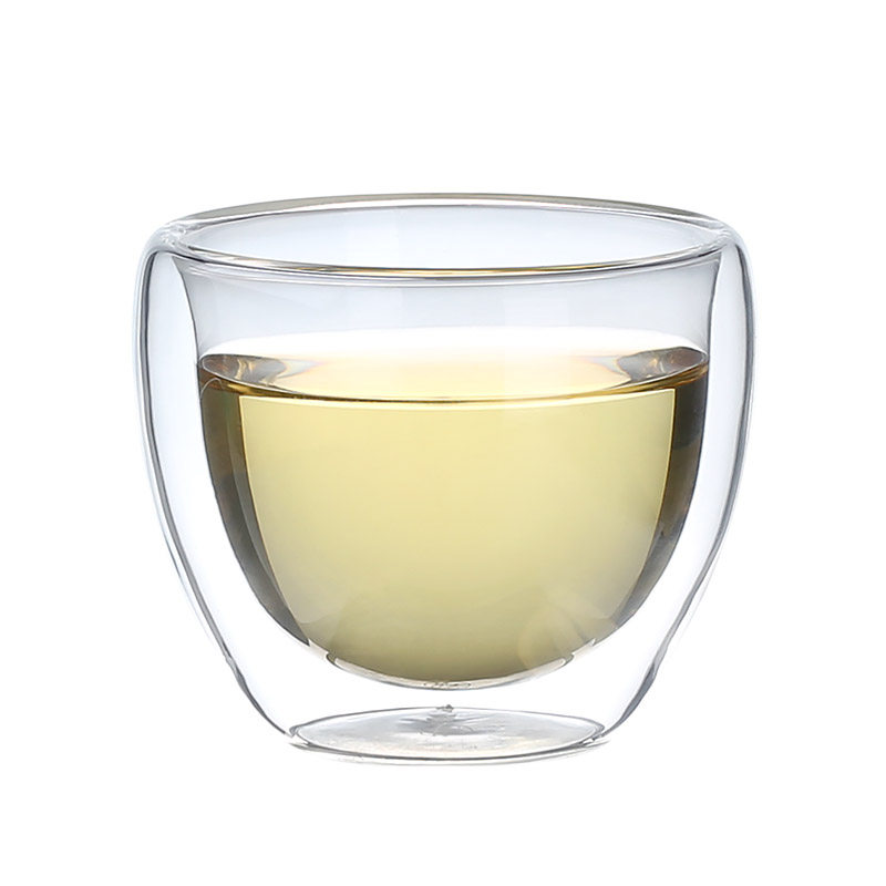 台湾宜龙高硼硅双层玻璃品茗杯男女士功夫功夫茶玻璃杯